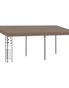 vidaXL Nástenný altánok 6x3x25 m sivohnedý