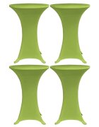 vidaXL Naťahovacie obrusy na stôl 4 ks zelené 70 cm