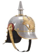 vidaXL Nemecká pruská prilba pre LARP starožitná replika strieborná oceľ