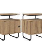 vidaXL Nočný stolík 2 ks Dub artisan Kompozitné drevo