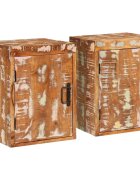 vidaXL Nočný stolík 2 ks Hnedá 35 x 33 x 48 cm Recyklovaný masív