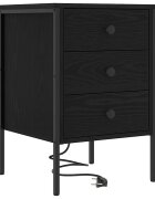 vidaXL Nočný stolík Čierny dub 42 x 41 x 61 cm Kompozitné drevo