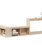 vidaXL Nočný stolík s písacím stolom 232x122x75 cm masívne drevo borovica