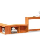 vidaXL Nočný stolík s písacím stolom hnedý 232x112x75 cm borovica
