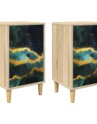 vidaXL Nočný stolík WIJHE 2 ks Dub sonoma 36 x 33 x 60 cm