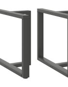 vidaXL Nohy k jedálenskému stolu v tvare T 2 ks antracitové 100x35x(72-73) cm oceľ
