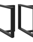 vidaXL Nohy k jedálenskému stolu v tvare T 2 ks čierne 100x35x(72-73) cm oceľ