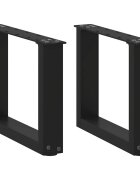 vidaXL Nohy konferenčného stolíka v tvare U 2 ks čierne 40 x (30-31) cm oceľové