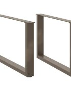 vidaXL Nohy konferenčného stolíka v tvare U 2 ks prírodná oceľ 70 x (42-43) cm oceľ