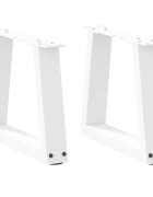 vidaXL Nohy konferenčného stolíka v tvare V 2 ks biele 30 x (30-313) cm oceľové