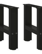 vidaXL Nohy na konferenčný stolík čierne 2 ks 40 x (30-31) cm oceľové