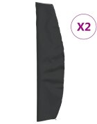 vidaXL Obaly na záhr. slnečník 2 ks 265x50/70/40 cm 420D oxford látka
