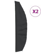 vidaXL Obaly na záhr. slnečník 2 ks 280x30/81/45 cm 420D oxford látka