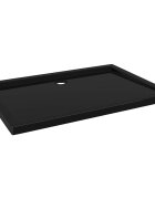 vidaXL Obdĺžniková sprchová vanička z ABS čierna 80x110 cm