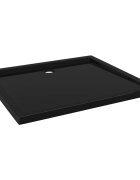 vidaXL Obdĺžniková sprchová vanička z ABS čierna 80x90 cm