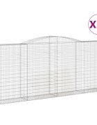 vidaXL Oblúkové gabiónové koše 10ks 400x50x160/180cm pozink. železo