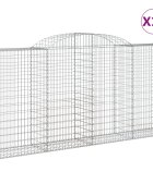 vidaXL Oblúkové gabionové koše 11 ks 300x50x140/160 cm pozink. železo