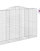 vidaXL Oblúkové gabiónové koše 12 ks 300x50x200/220 cm pozink. železo
