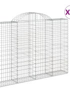 vidaXL Oblúkové gabionové koše 15 ks 200x30x140/160 cm pozink. železo