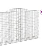 vidaXL Oblúkové gabiónové koše 15 ks 300x50x180/200cm pozink. železo