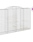 vidaXL Oblúkové gabiónové koše 17 ks 300x50x180/200cm pozink. železo