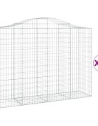 vidaXL Oblúkové gabionové koše 18 ks 200x50x140/160 cm pozink. železo