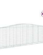 vidaXL Oblúkové gabionové koše 20 ks 400x50x120/140 cm pozink. železo