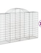 vidaXL Oblúkové gabionové koše 3 ks 200x50x120/140 cm pozink. železo
