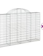 vidaXL Oblúkové gabionové koše 30 ks 200x30x120/140 cm pozink. železo