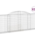 vidaXL Oblúkové gabiónové koše 30 ks 300x30x100/120cm pozinkov. železo