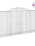 vidaXL Oblúkové gabionové koše 30 ks 300x50x140/160 cm pozink. železo