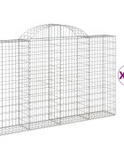 vidaXL Oblúkové gabionové koše 40 ks 200x30x120/140 cm pozink. železo