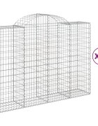 vidaXL Oblúkové gabionové koše 40 ks 200x50x140/160 cm pozink. železo