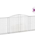 vidaXL Oblúkové gabionové koše 5 ks 400x30x120/140 cm pozink. železo