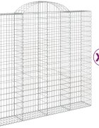 vidaXL Oblúkové gabiónové koše 8ks 200x50x180/200cm pozinkované železo