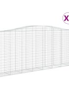 vidaXL Oblúkové gabiónové koše 8ks 400x50x160/180cm pozinkované železo