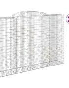 vidaXL Oblúkové gabionové koše 9ks 300x30x200/220cm pozinkované železo