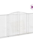 vidaXL Oblúkové gabiónové koše 9ks 400x30x180/200cm pozinkované železo
