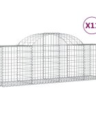 vidaXL Oblúkový gabionový kôš 11 ks 200x50x60/80 cm pozinkované železo