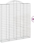 vidaXL Oblúkový gabionový kôš 12ks 200x50x220/240cm pozinkované železo