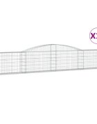 vidaXL Oblúkový gabionový kôš 15 ks 400x30x60/80 cm pozinkované železo