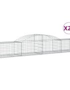 vidaXL Oblúkový gabionový kôš 25 ks 300x50x40/60cm pozinkované železo