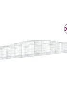 vidaXL Oblúkový gabionový kôš 25 ks 400x50x40/60 cm pozinkované železo