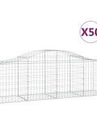 vidaXL Oblúkový gabionový kôš 50 ks 200x50x60/80 cm pozinkované železo