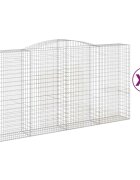 vidaXL Oblúkový gabionový kôš 7 ks 400x50x200/220cm pozinkované železo