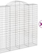 vidaXL Oblúkový gabionový kôš 8 ks 200x50x200/220cm pozinkované železo
