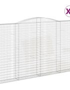 vidaXL Oblúkový gabionový kôš 8 ks 400x30x220/240cm pozinkované železo