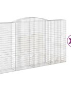 vidaXL Oblúkový gabionový kôš 8 ks 400x50x220/240cm pozinkované železo