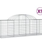 vidaXL Oblúkový gabionový kôš 9 ks 200x50x60/80 cm pozinkované železo