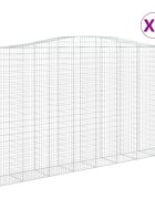 vidaXL Oblúkový gabionový kôš 9 ks 400x50x220/240cm pozinkované železo